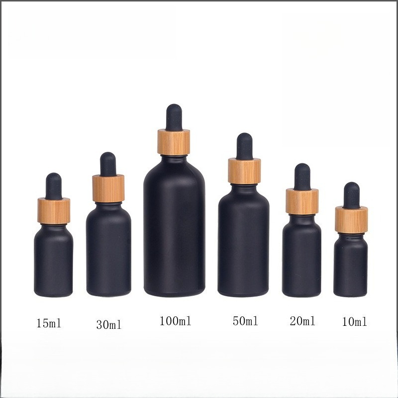 Juice Bottle Dropper - 2/5/10 szt. 5/10/15/20/30/50/100ml Matowa Czarna Butelka