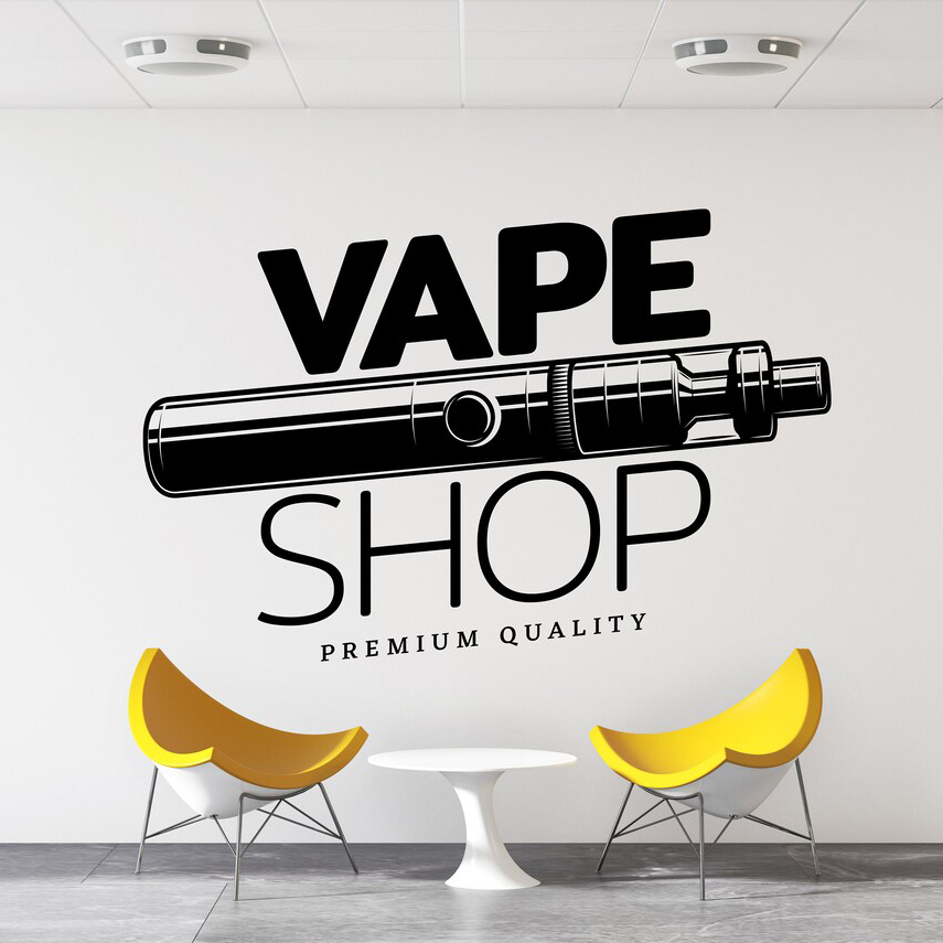 Vaping Store - Naklejka ściana sklepowa naklejka na okno