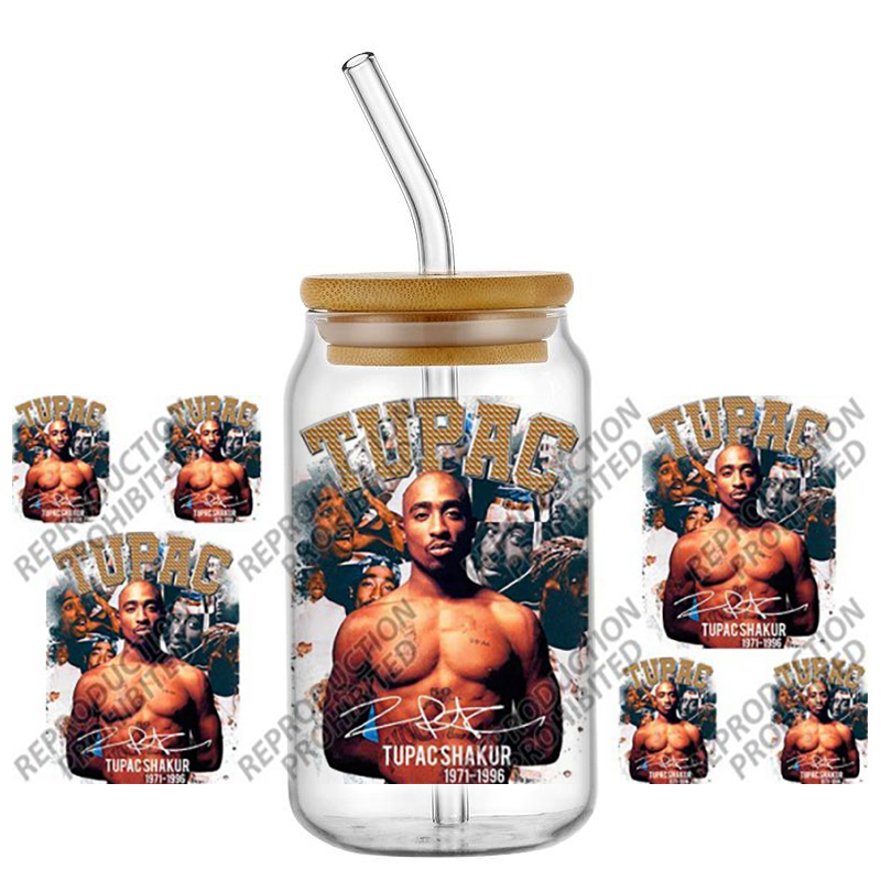 Rdta Tank Glass - Popularny Raper Superstar TUPAC 2Pac 16oz