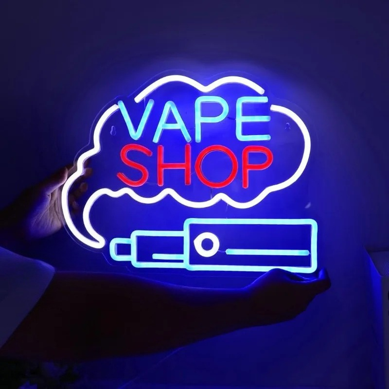 LED NEONOWY ZNAK DYMNY SKLEP V – Vaping Store recenzja i cena